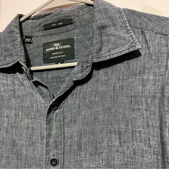 Rodd & Gunn Blue Casual Button Down Shirt Relaxed Fit : Box 009 - Picture 5 of 9